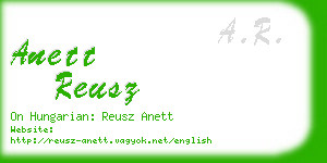 anett reusz business card